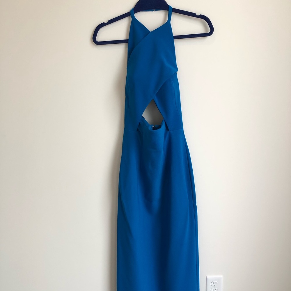 Solace London bright blue formal dress